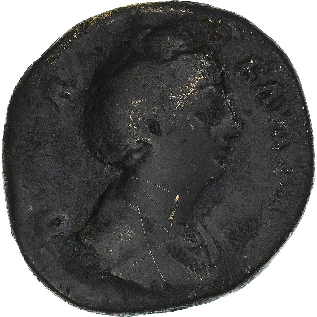 Diva Faustina I,
sestercio,
141