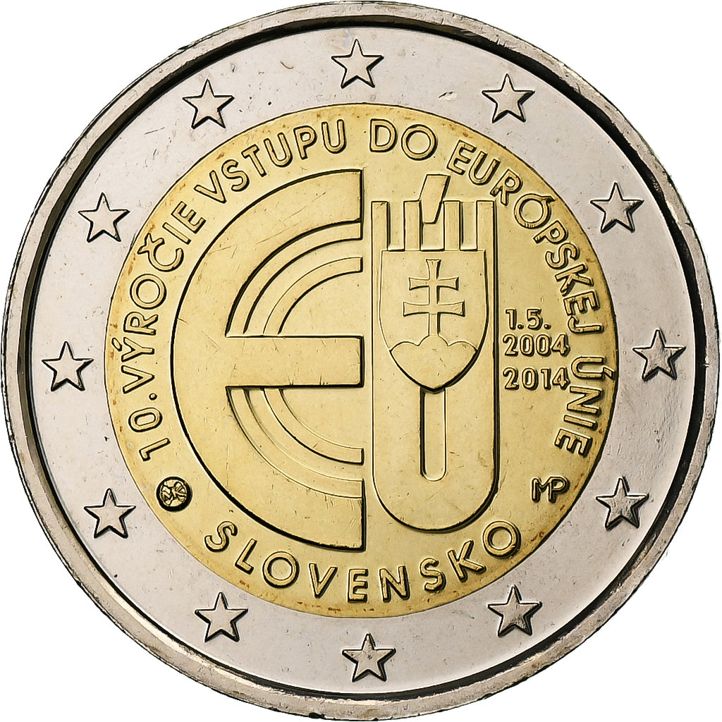 Eslovaco,
2 euros,
10. Jahrestag – Beitritt zur Europäischen Union