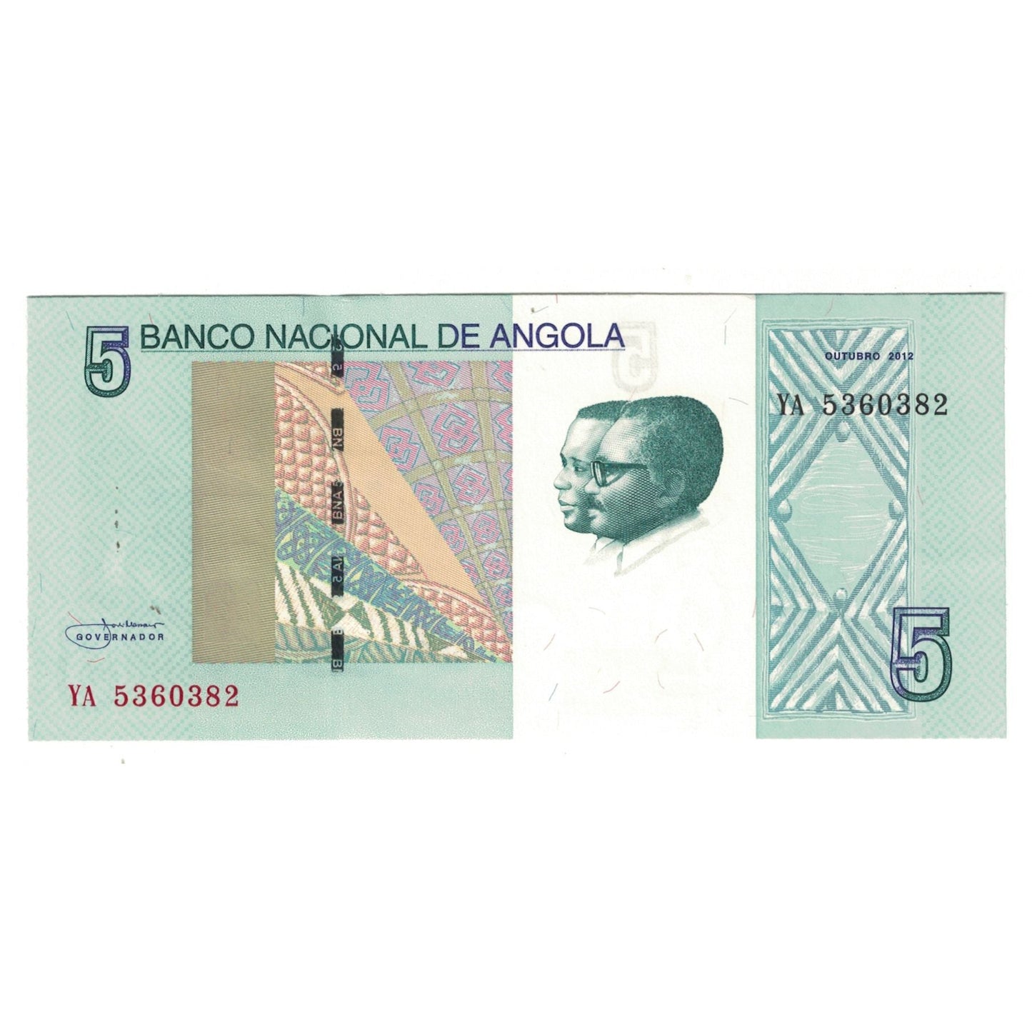 billete de banco,
Angola,
5 kwanzas