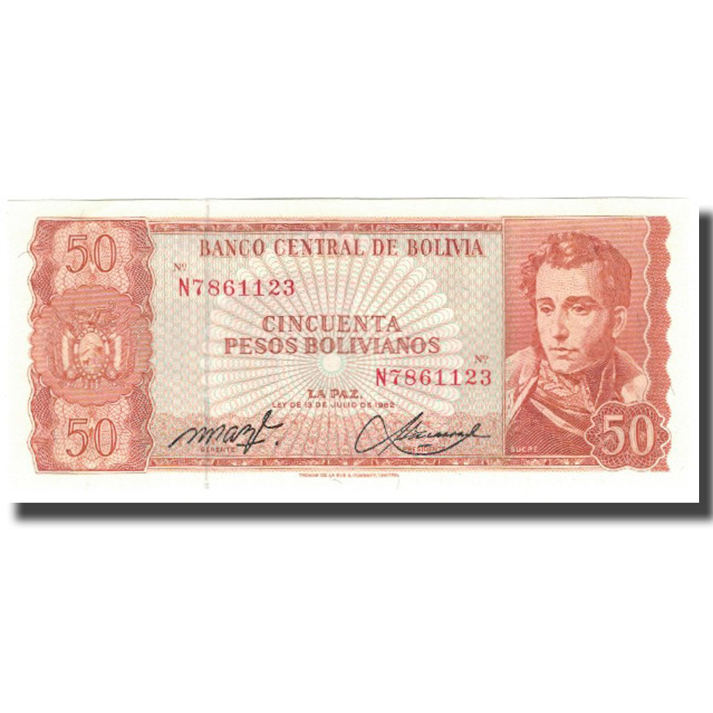 billete de banco,
bolivia,
bolivianos 50 pesos