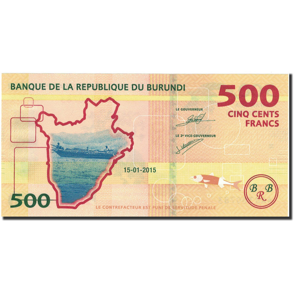 Billete de Burundi, 500 francos