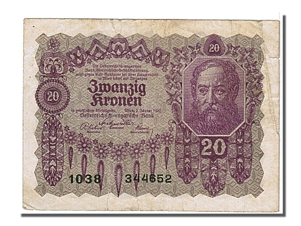 Billete de Austria, 20 coronas