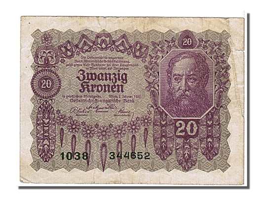 Billete de Austria, 20 coronas