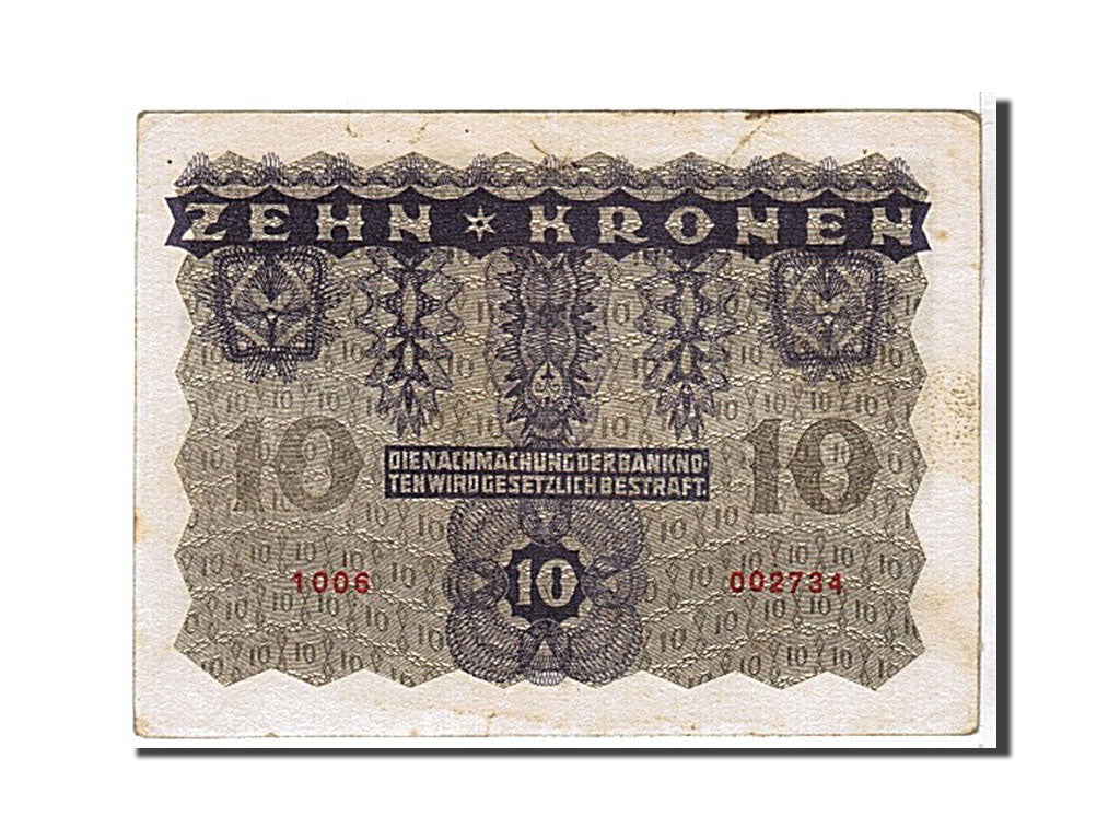 Billete de Austria, 10 coronas