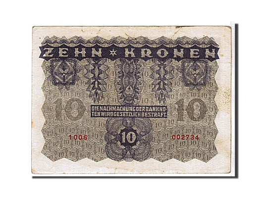 Billete de Austria, 10 coronas