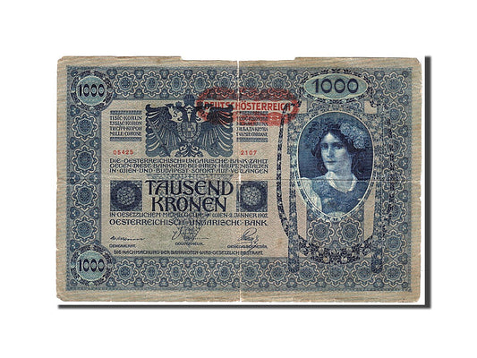 Billete de Austria, 1000 coronas