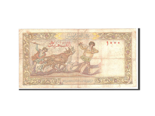 Billete de banco,

Argelia,

1000 francos