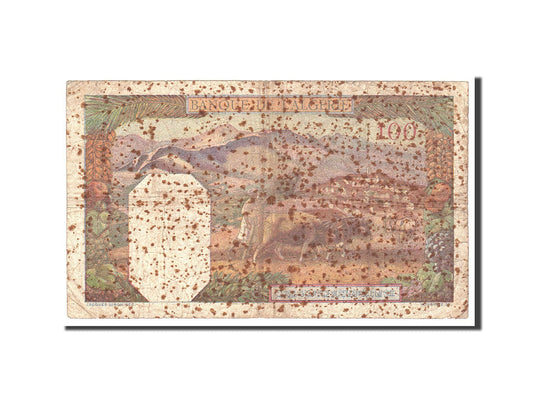 Billete de banco,

Argelia,

100 francos