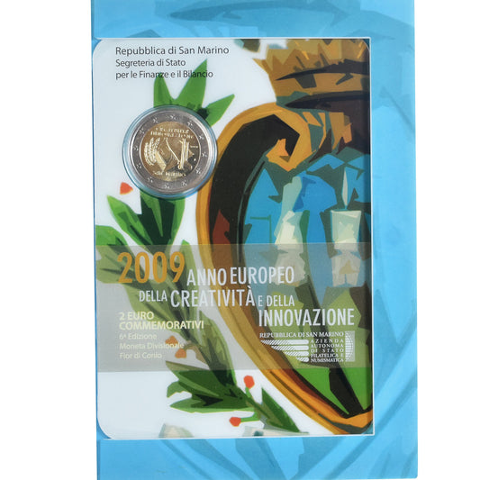 San Marino, 

2 euros, 

Año de la Creación y la Innovación