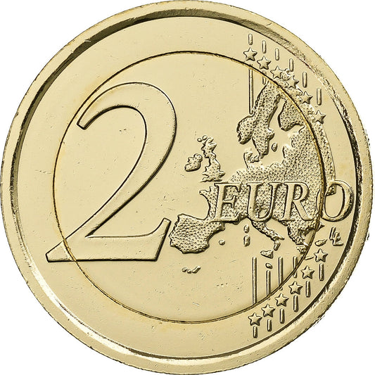 San Marino, 
  
  2 euros, 
  
  vergoldete Münze