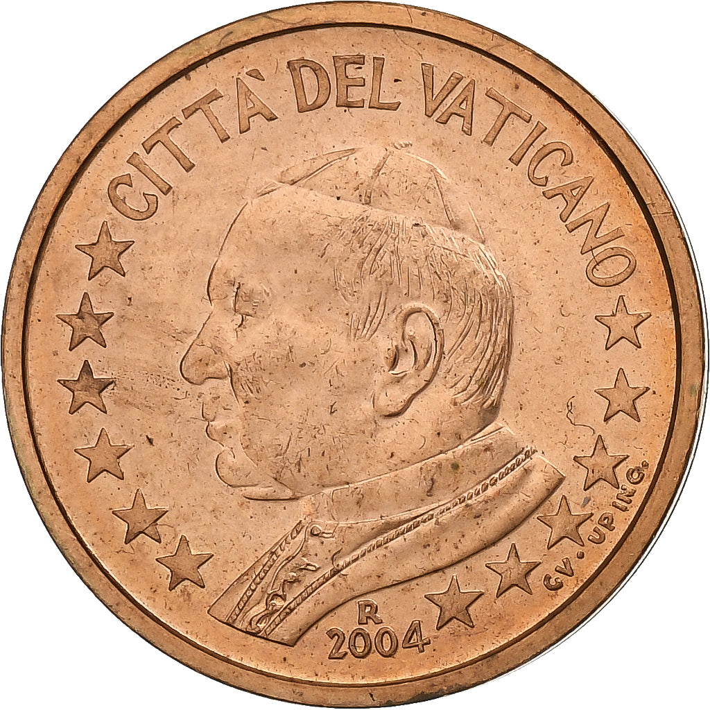 Vaticano,

2 céntimos de euro,

Juan Pablo II
