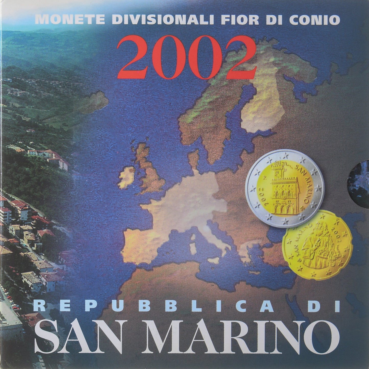 San Marino, 
  
  Setze 1 ud. - 2 euros, 
  
  Serie divisionelle