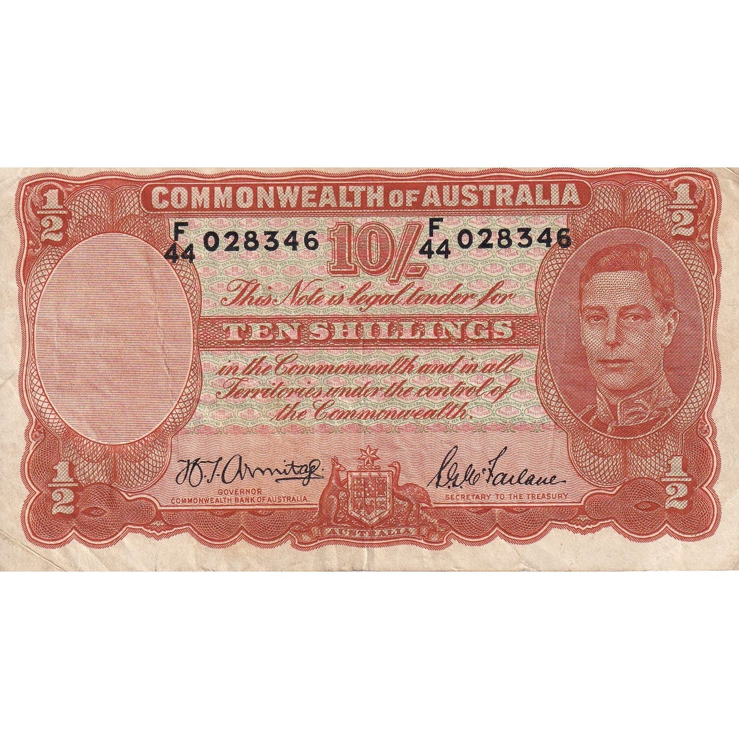 Billete de Australia,

10 chelines