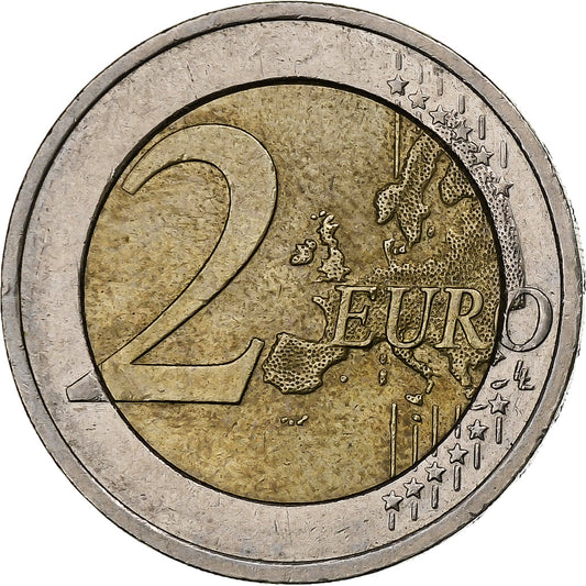 Eslovaco, 
  
  2 euros, 
  
  Doppeltes Kreuz