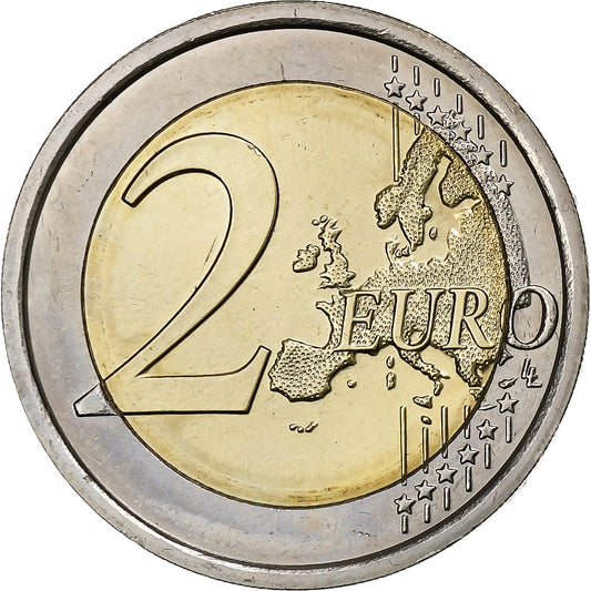 Eslovenia, 
  
  2 euros, 
  
  30 años Bandera de la Unión Europea
