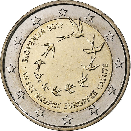 Eslovenia,

2 euros,

10.º Día Anual de la Unión Europea en Eslovenia