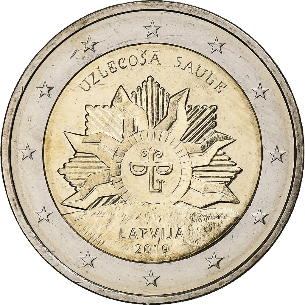 Lituania, 
  
  2 euros, 
  
  Die aufgehende Sonne