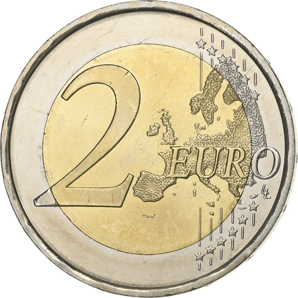 Español,

2 euros,

30 años de alternativas. Bandera europea.