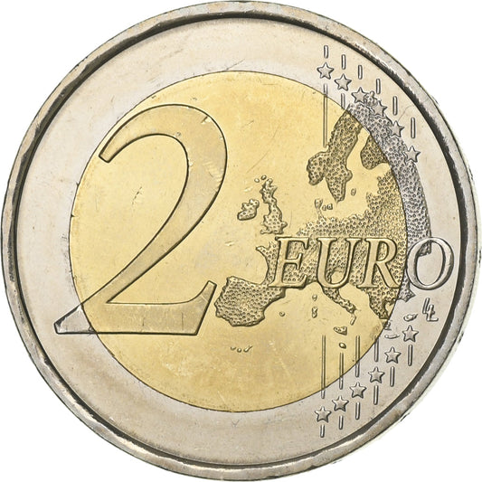 Español,

2 euros,

30 años de alternativas. Bandera europea.