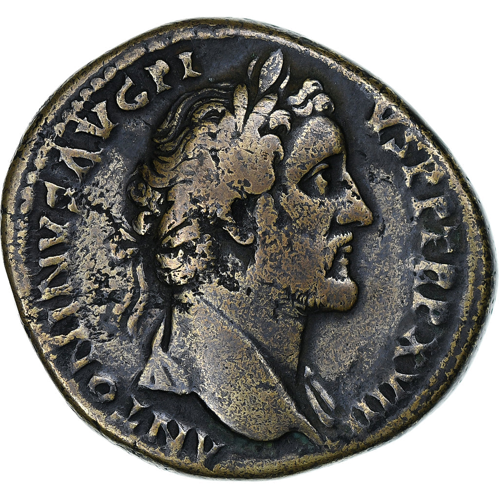 Antonino Pío 
  
  sestercio, 
  
  154-155