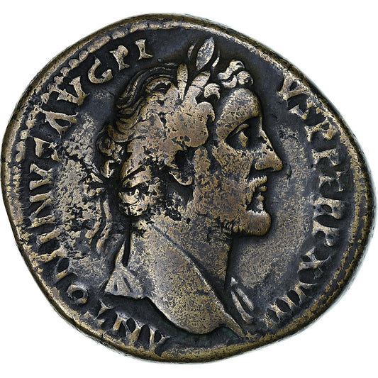 Antonino Pío 
  
  sestercio, 
  
  154-155