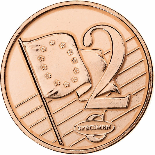 Serbia, 
  
  2 céntimos de euro, 
  
  Fantasía-Euro-Muster