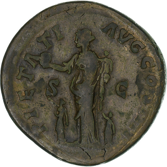 Antonino Pío 
  
  sestercio, 
  
  159-160