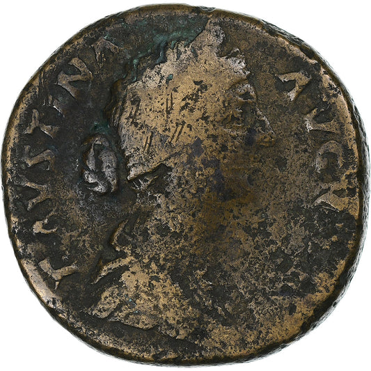 Faustina II,
 
 sestercio,
 
 161-176
