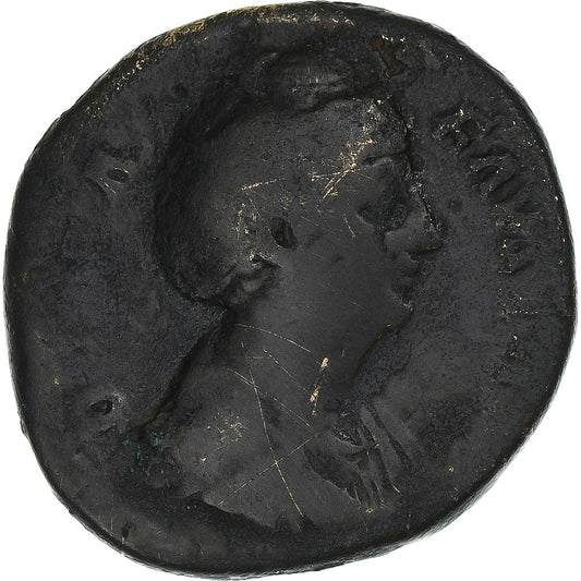 Diva Faustina I,
 
 sestercio,
 
 141