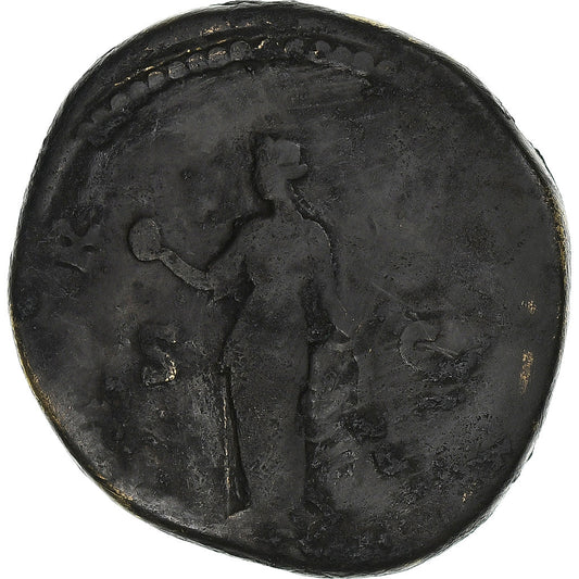Diva Faustina I,
 
 sestercio,
 
 141