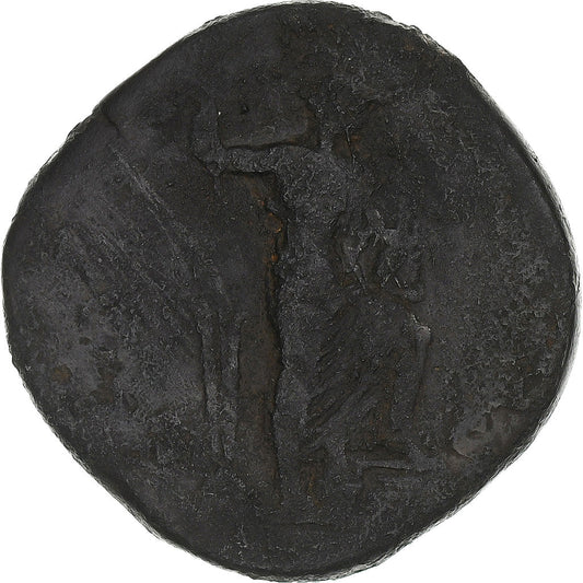 Antonino Pío 
  
  sestercio, 
  
  156-157