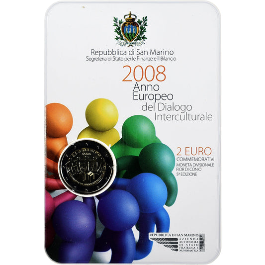 San Marino, 
  
  2 euros, 
  
  Anno Europeo des interkulturellen Dialogs
