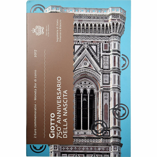 San Marino, 
  
  2 euros, 
  
  Giotto 750. Jahrestag della nascita