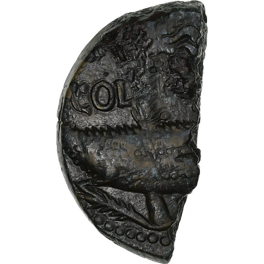Augusto y Agripa, 
  
  1/2 Dupondio, 
  
  9-3 a.C.
