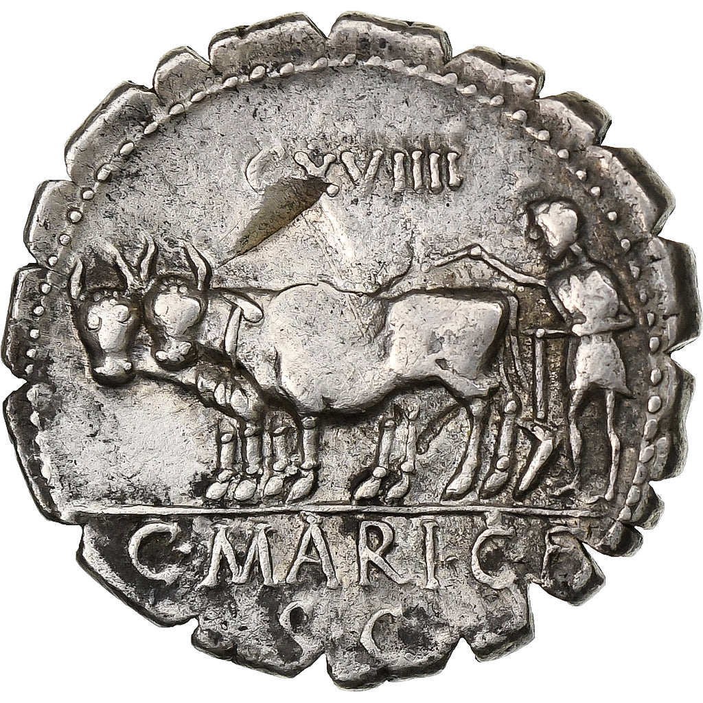 María, 

Serrato denario, 

81 a. C.