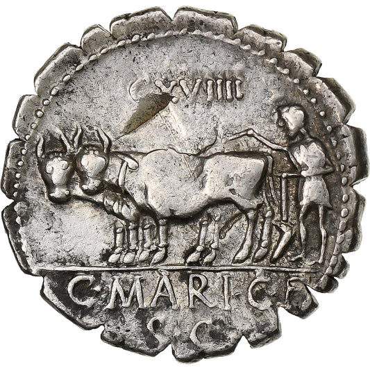 María, 

Serrato denario, 

81 a. C.