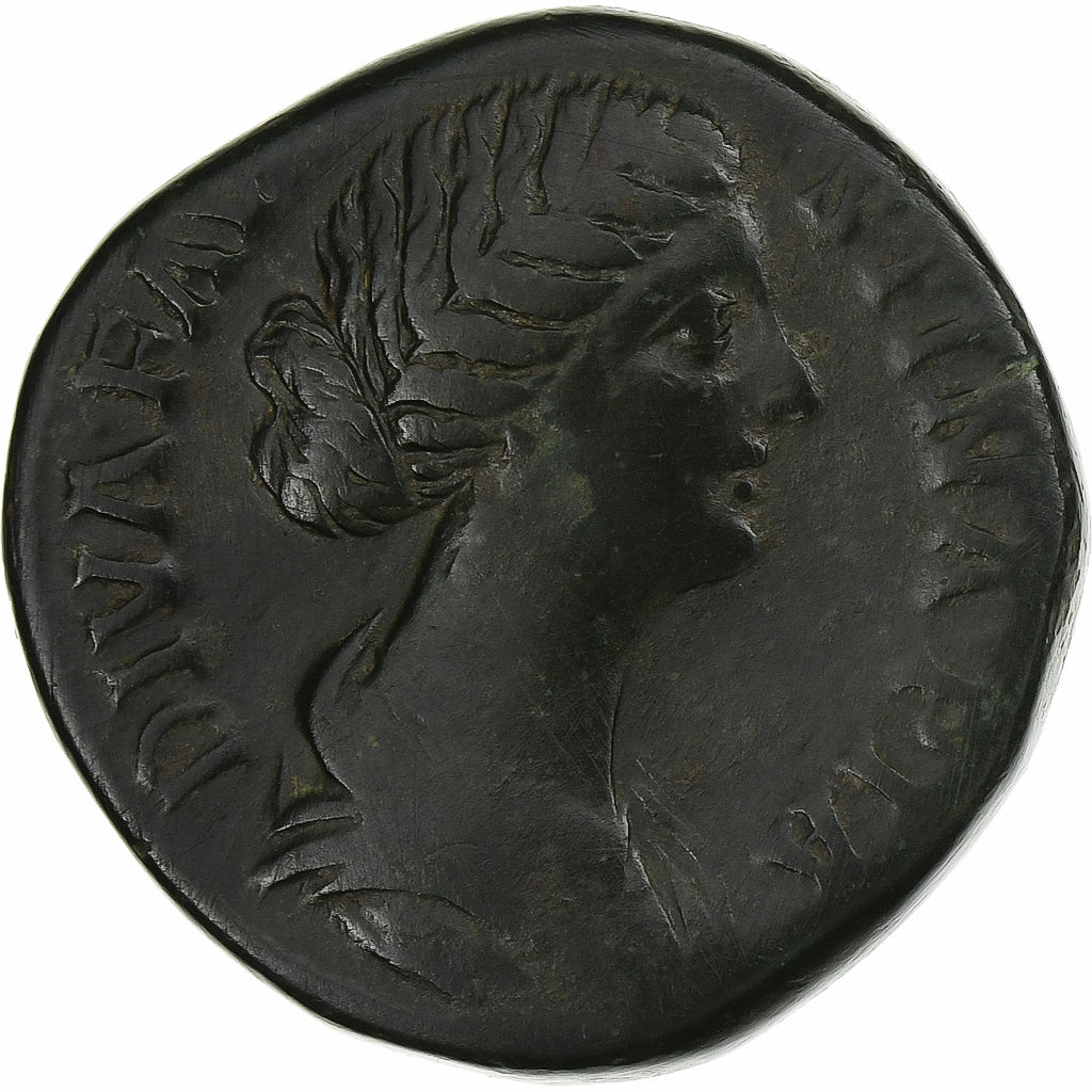 Diva Faustina II,
 
 sestercio,
 
 176-180
