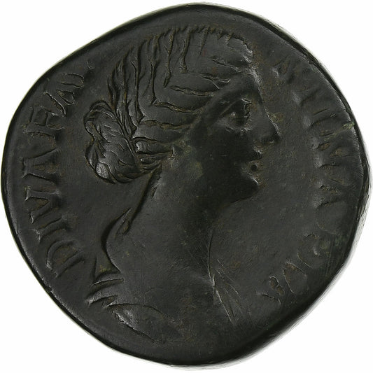 Diva Faustina II,
 
 sestercio,
 
 176-180