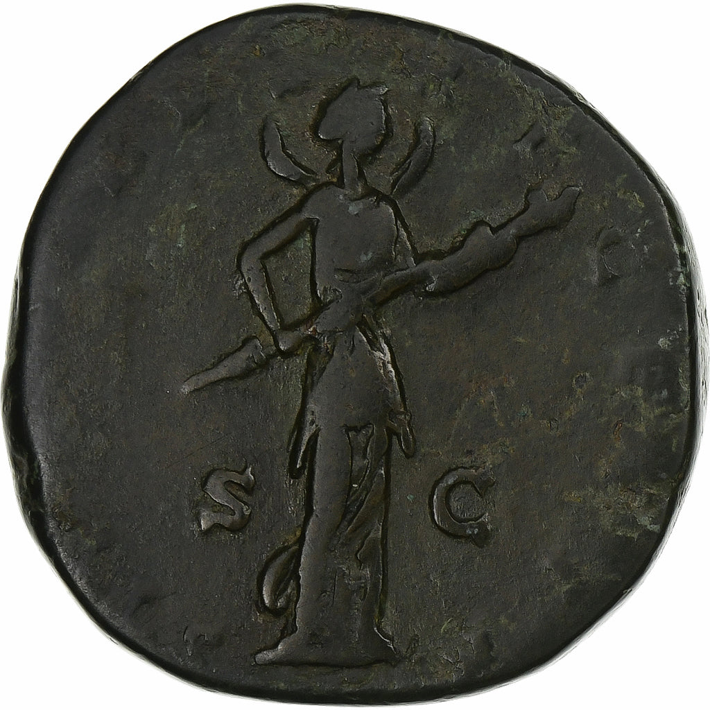 Diva Faustina II,
 
 sestercio,
 
 176-180