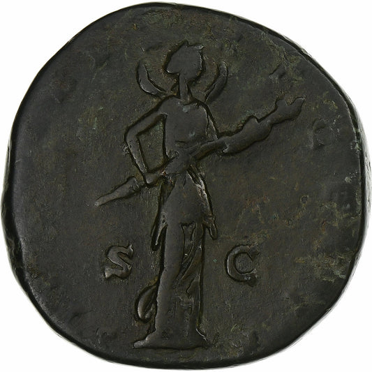 Diva Faustina II,
 
 sestercio,
 
 176-180