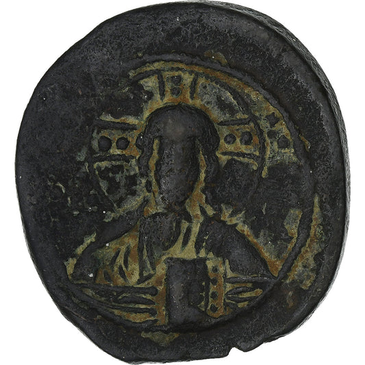 Basilio II y Constantino VIII,
 
 Follis,
 
 976-1028