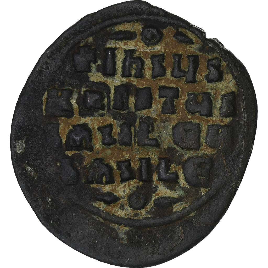 Basilio II y Constantino VIII,
 
 Follis,
 
 976-1028