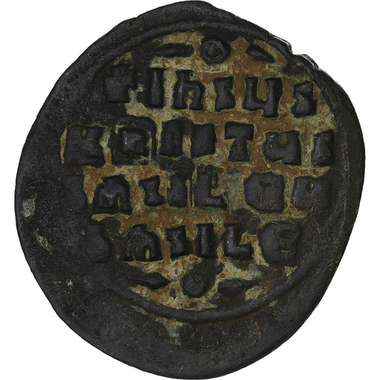 Basilio II y Constantino VIII,
 
 Follis,
 
 976-1028