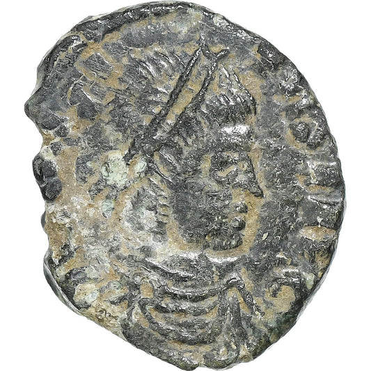 Follis,
 
 siglo IV d.C.,
 
 imitación moderna