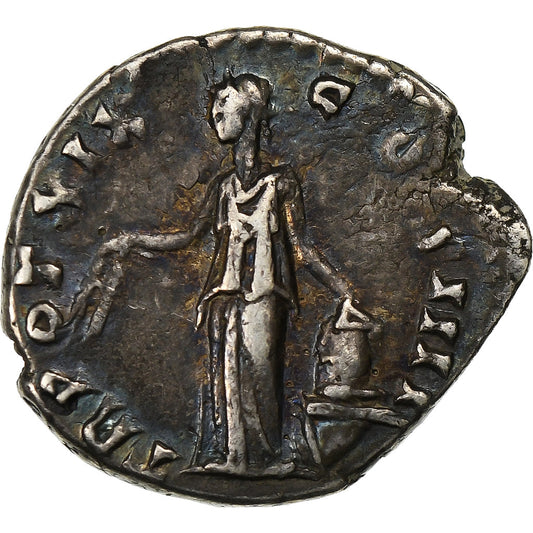 Antonino Pío 
  
  Dinar, 
  
  155-156