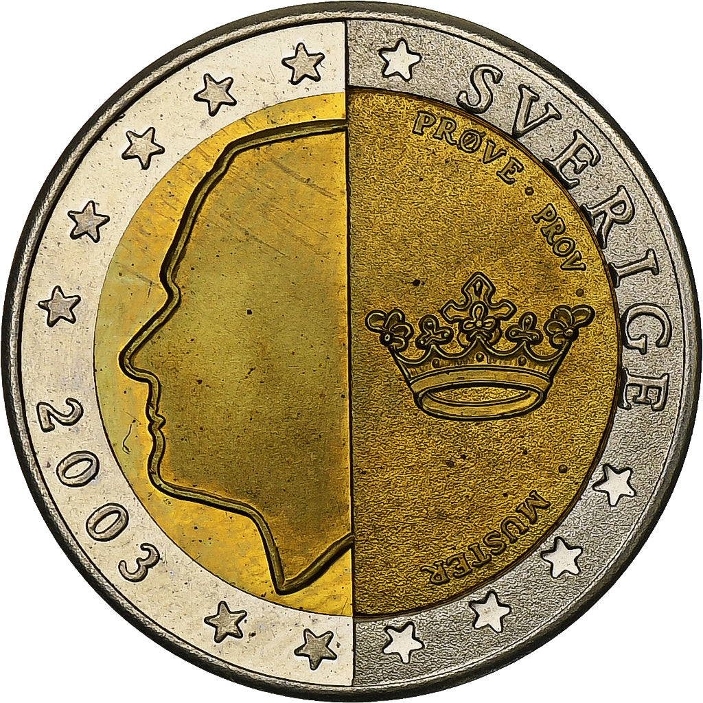 Suecia,
 
 2 euros,
 
 Fantasía-Euro-Muster