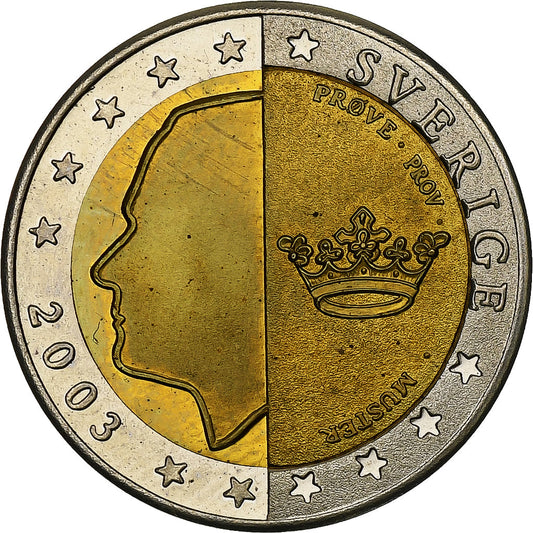 Suecia,
 
 2 euros,
 
 Fantasía-Euro-Muster