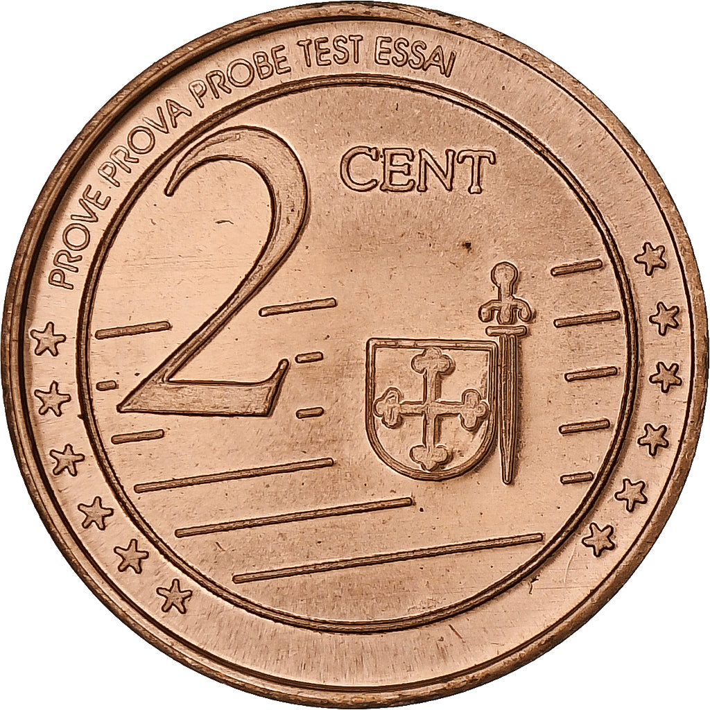 Túnez, 
  
  2 céntimos de euro, 
  
  Fantasía-Euro-Muster