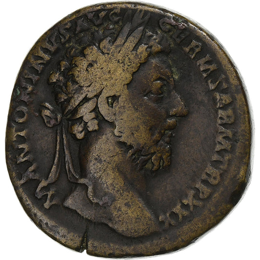 Marco Aurelio,
 
 sestercio,
 
 175-176