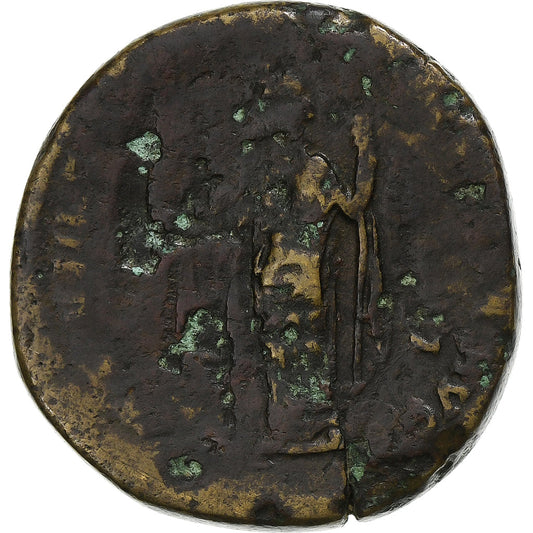 Marco Aurelio,
 
 sestercio,
 
 175-176